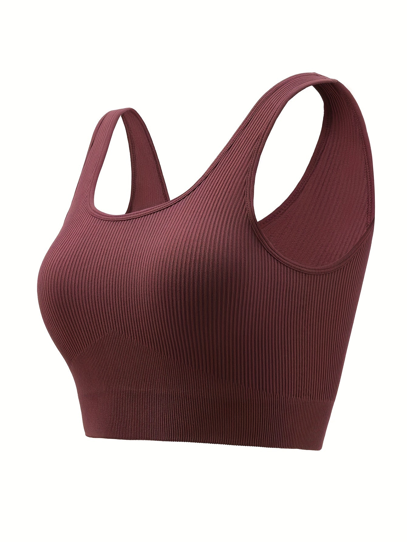 Ribbed Tank Bra with Removable Pads