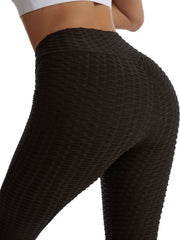 High Waist Yoga Pants Honeycomb Leggings for Women