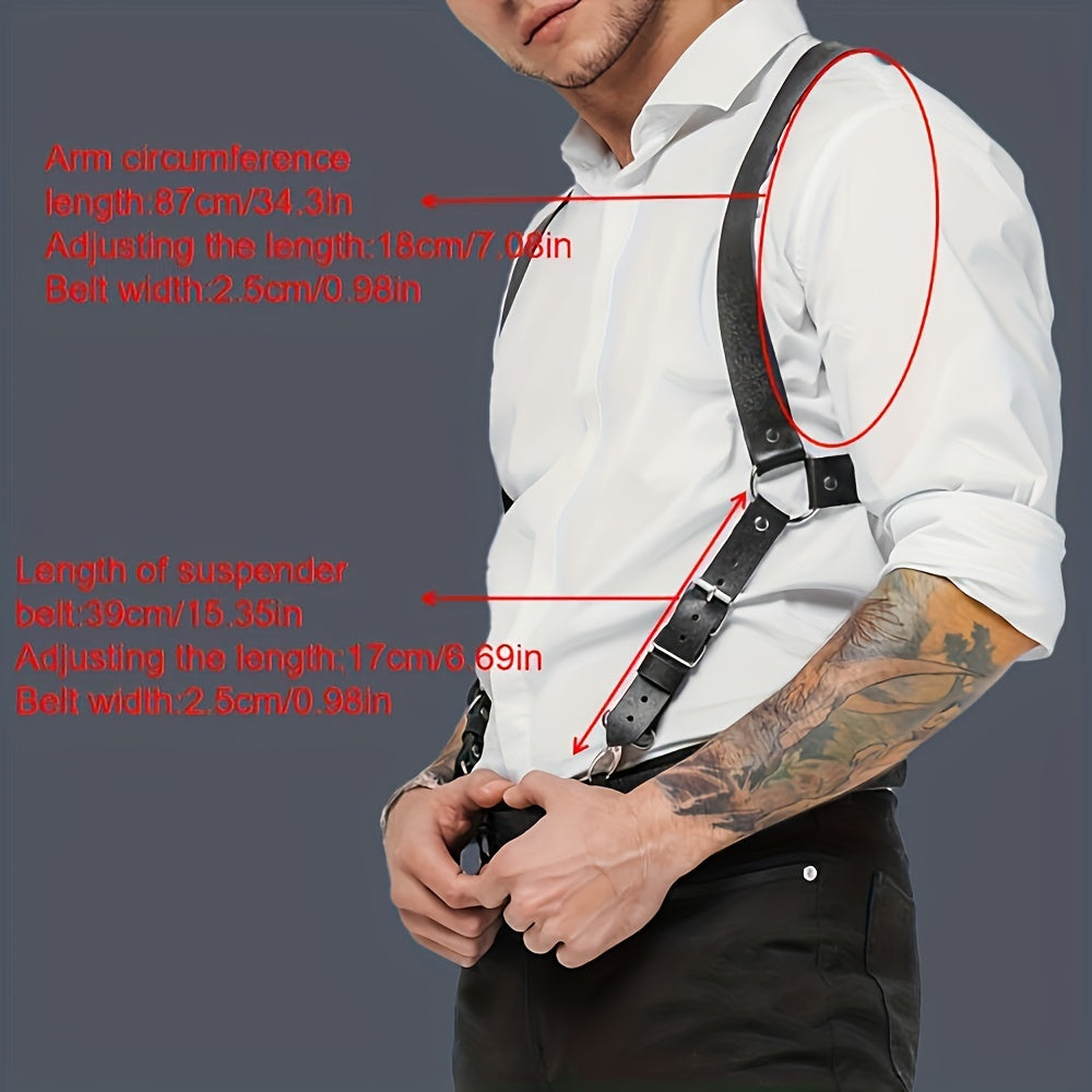 Men's Gothic Leather Suspenders