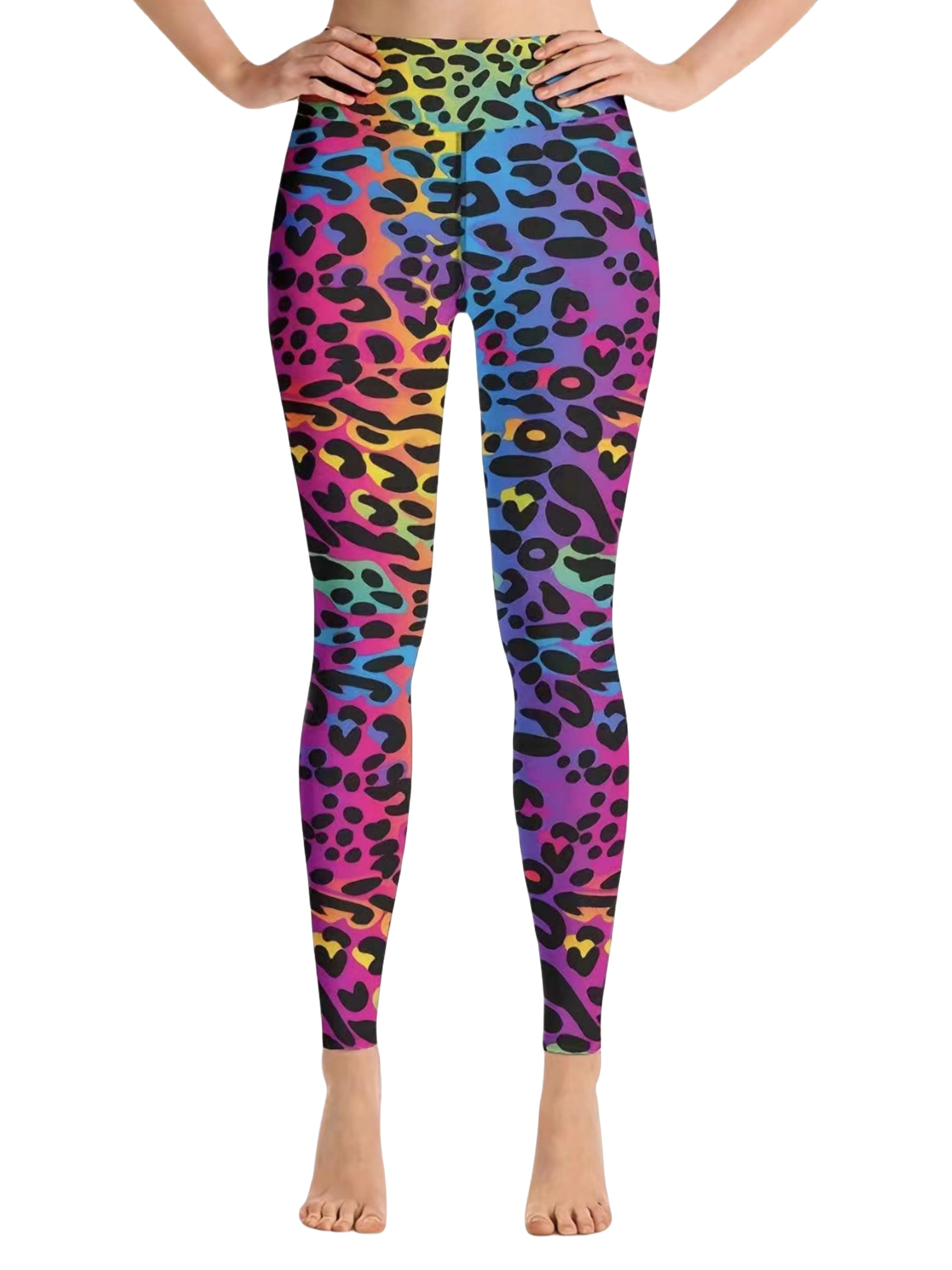 Colorful Leopard Print High Waist Leggings