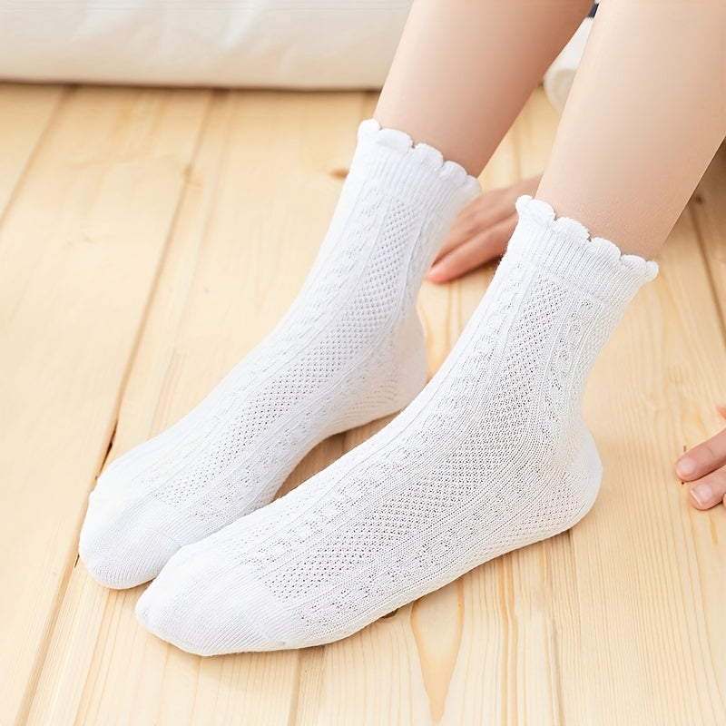 5Pairs Cute Princess Socks for Girls Ages 1-12