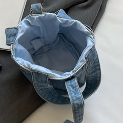 Vintage Denim Bucket Bag Coin Purse for Women