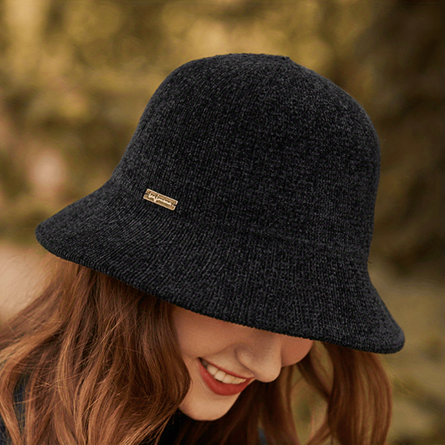 Chenille Bucket Hat Warm Basin Classic Knit Hats