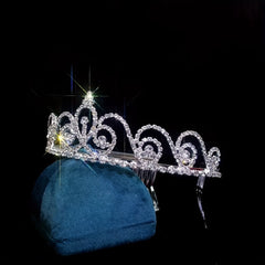 Rhinestone Headband Band Queen Crown Tiara Bridal Wedding Hair