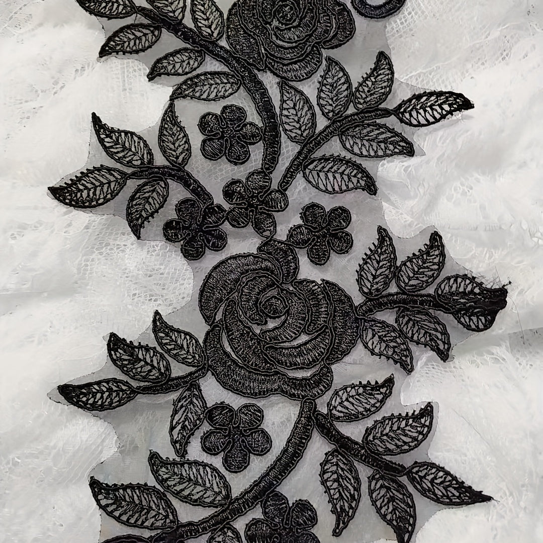 Ivory Lace Collar Lace Fabric Patch for Wedding Dress or Bridal Headdress