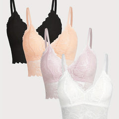 4pcs Lace Bras Women's Lingerie