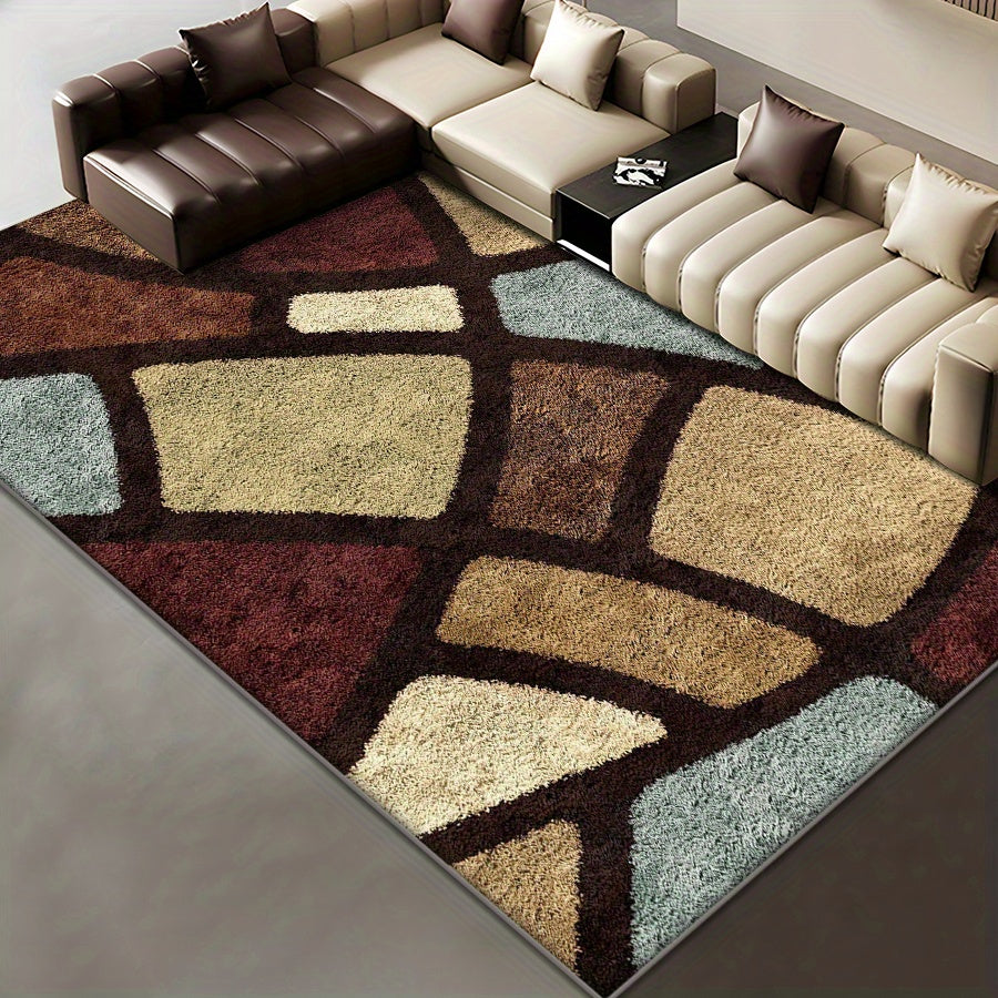 Bohemian Geometric Carpet Anti Slip Waterproof Washable