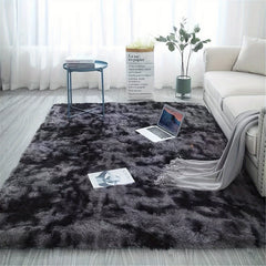 Tie Dye Plush Fabric Floor Mat Area Rug Carpet - Home Decor