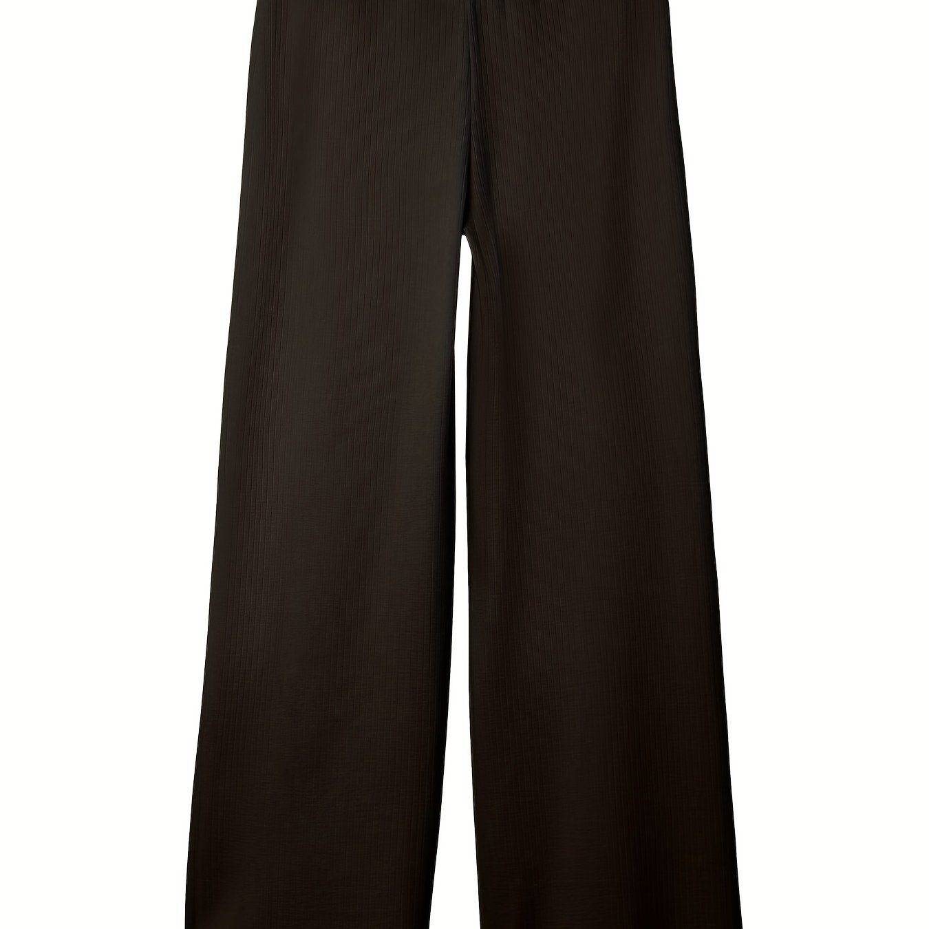 Girls Ribbed Cotton Wide Leg Trousers for Casual Wear