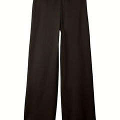 Girls Ribbed Cotton Wide Leg Trousers for Casual Wear