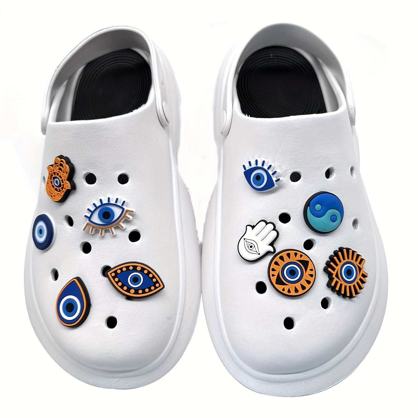 10 PCS Eye Shoes Charms For Crocs Shoe Decorations PVC Cartoon