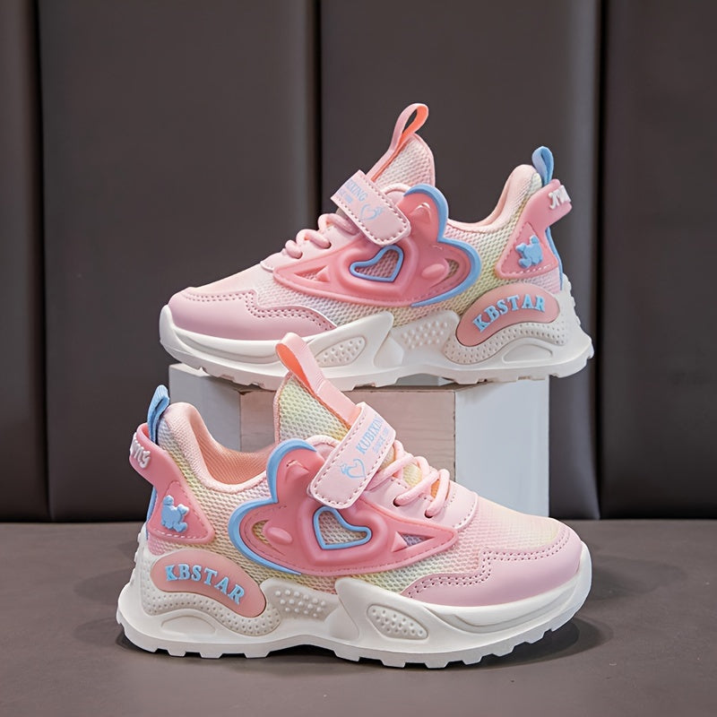 Girls Casual Low Top Sneakers Breathable Non-slip Shoes for Walking Running