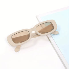 Y2K Rectangle Sunglasses Mod Matte Anti Glare UV400