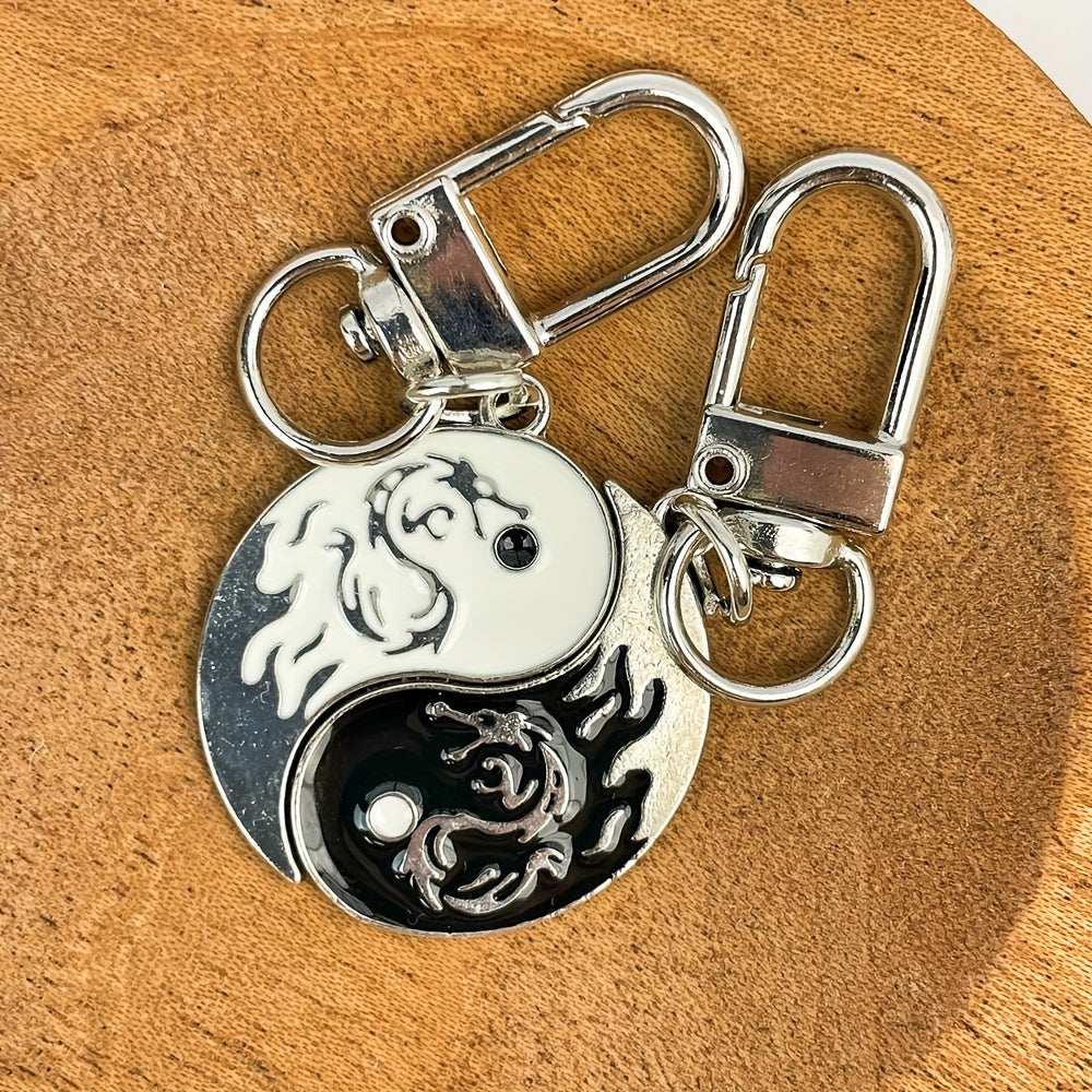 Tai Chi Pendant Keychain Set, Creative Decoration for Keys, Backpacks, Wallets