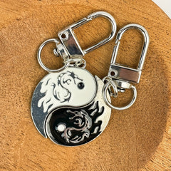Tai Chi Pendant Keychain Set, Creative Decoration for Keys, Backpacks, Wallets