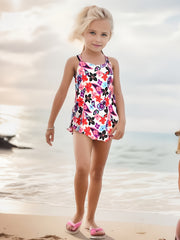 Toddler Girl's Floral One-piece Swimsuit Stretchy Bathing Suit