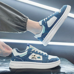 Men's Lace up Sneakers Skate Shoes Graphic Breathable Shoes