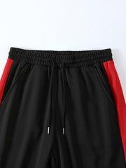Men's Print Drawstring Sweatpants Loose Casual Trousers for Spring Autumn