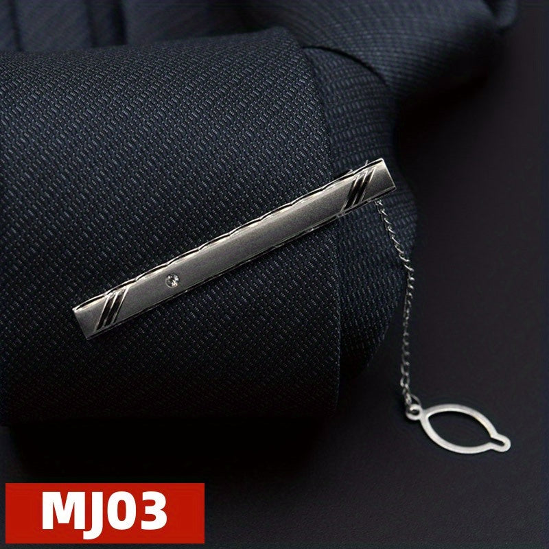Men's Formal Silver Tie Clip Business Collar Clip