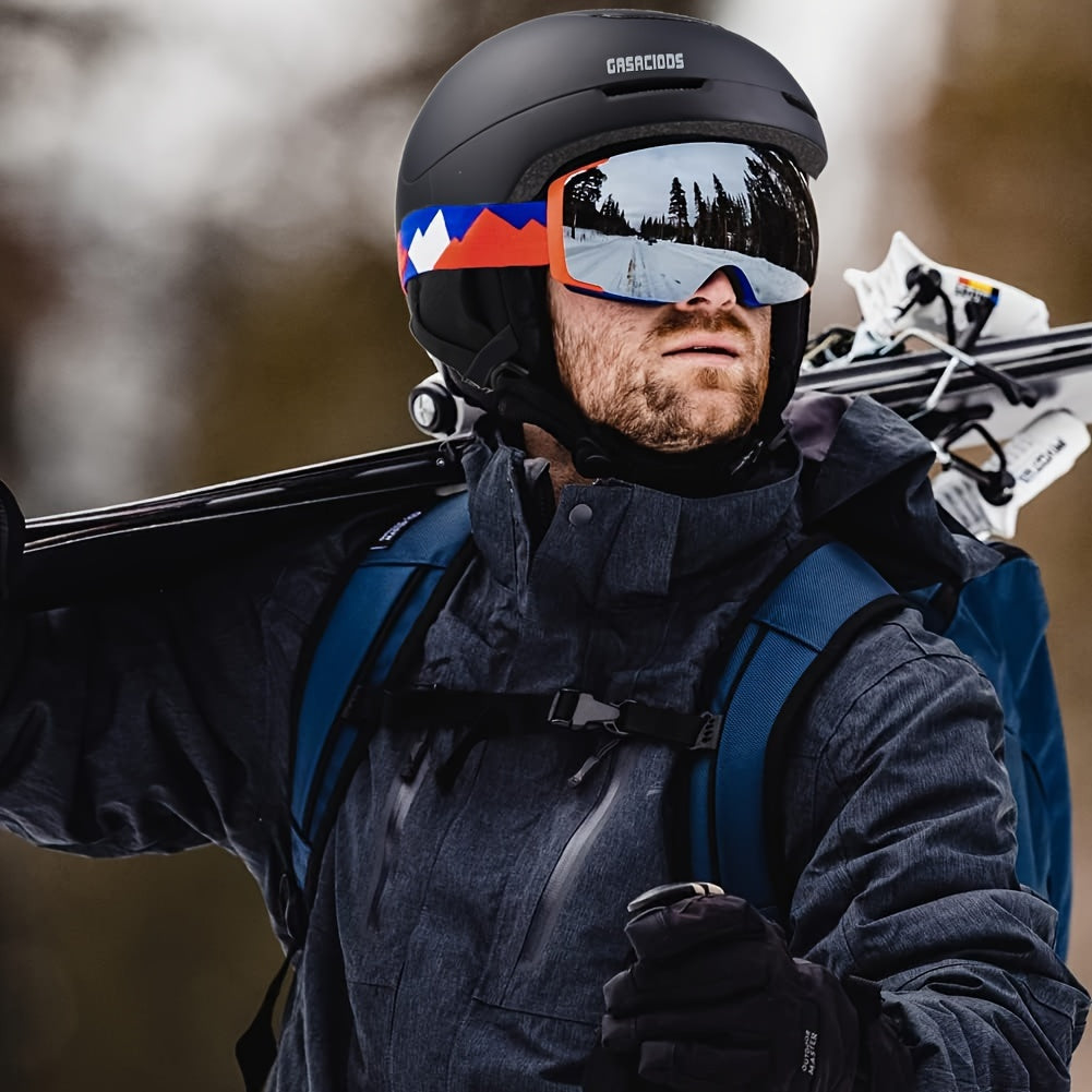 Adjustable Snowboarding Ski Helmet with Detachable Plush Cover