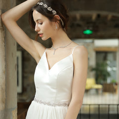 Golden Leaves Vine Bridal Sash Wedding Dress Belt