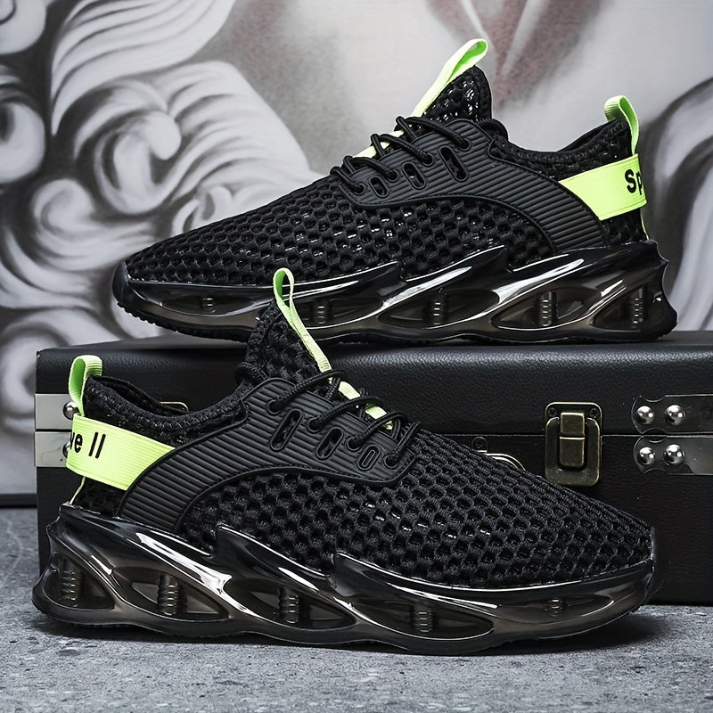 Men's Lace-up Sneakers Breathable Mesh Athletic Shoes