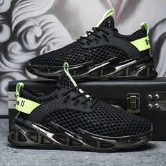 Men's Lace-up Sneakers Breathable Mesh Athletic Shoes