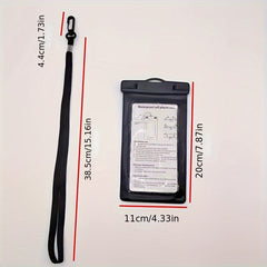 Waterproof Phone Pouch Clear Bag For Beach Camping Swimming