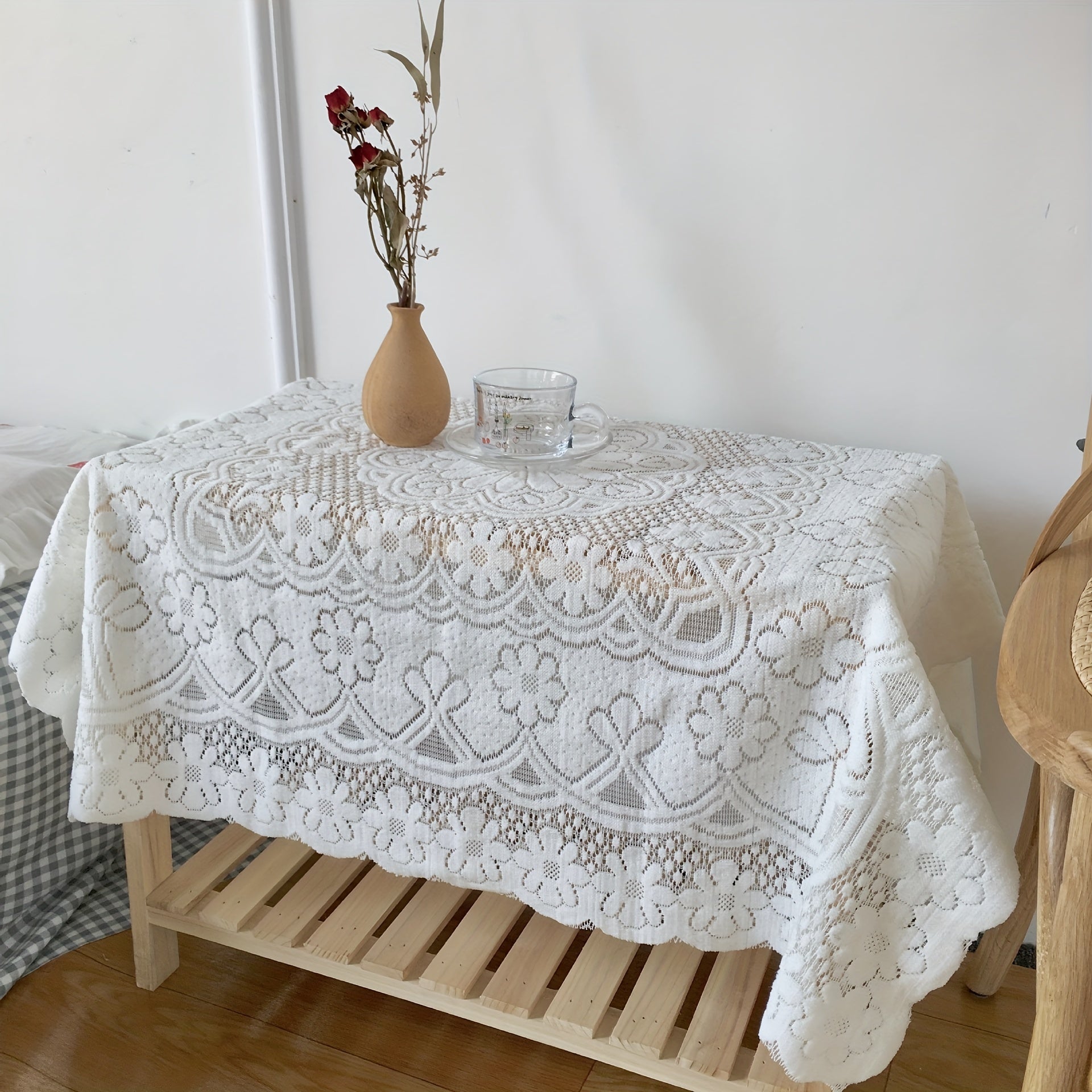Vintage Nordic Lace Tablecloth for Table TV Cabinet Coffee Kitchen Dining