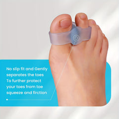 5 Pairs Gel Toe Corrector Toe Separators for Bunion Soft Fit Night Use