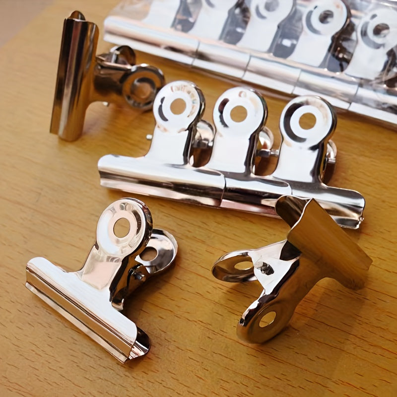 6pcs 65mm Metal Hinge Clip Multifunctional Binder Clip Paper Clip Folder