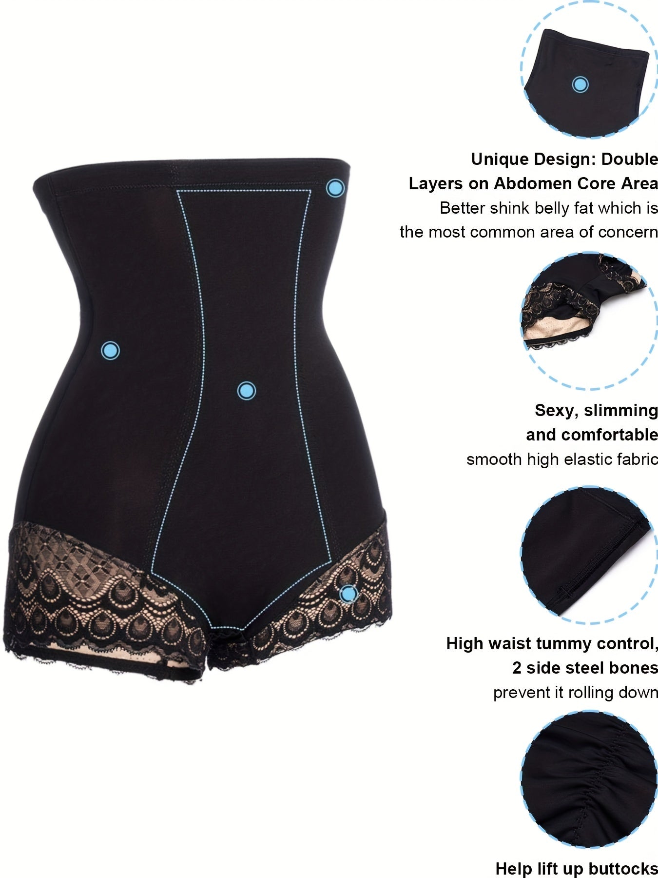 Lace Shaping Panties Tummy Control Compression Panties