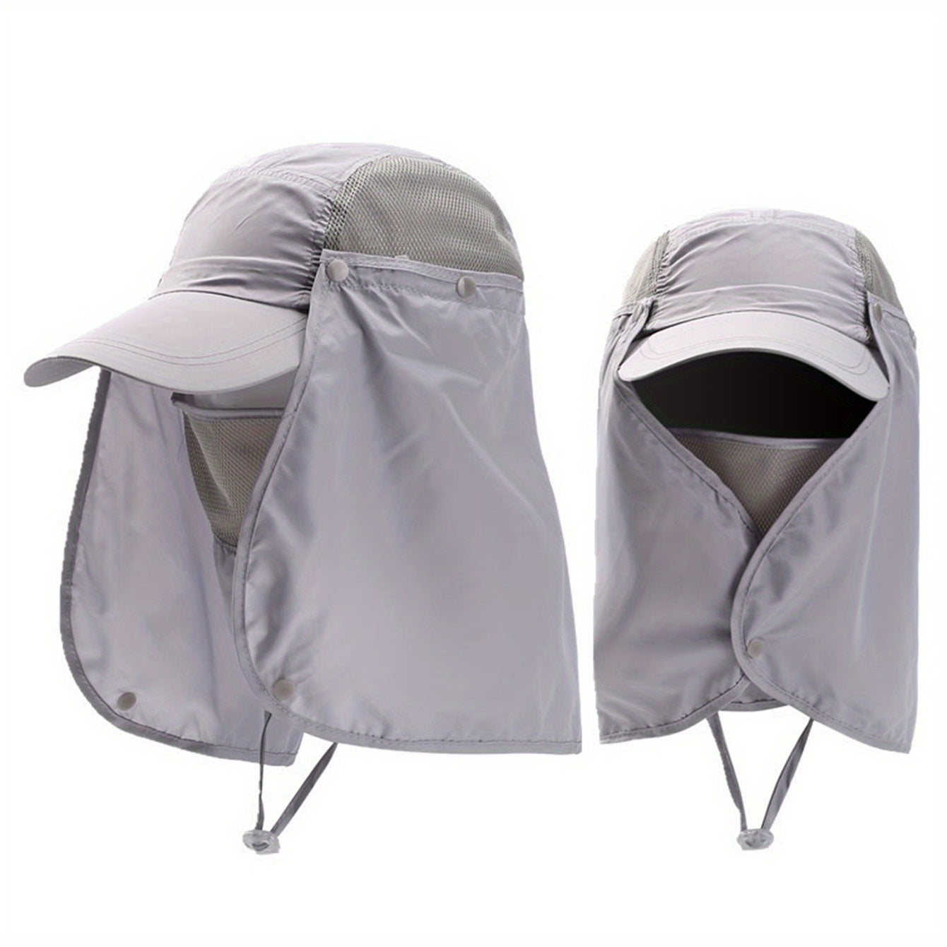 Quick Drying Sun Hat Detachable Neck Flap Mask Lightweight Baseball Cap