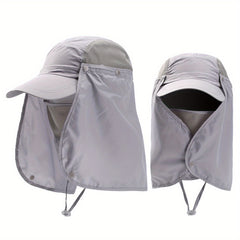 Quick Drying Sun Hat Detachable Neck Flap Mask Lightweight Baseball Cap