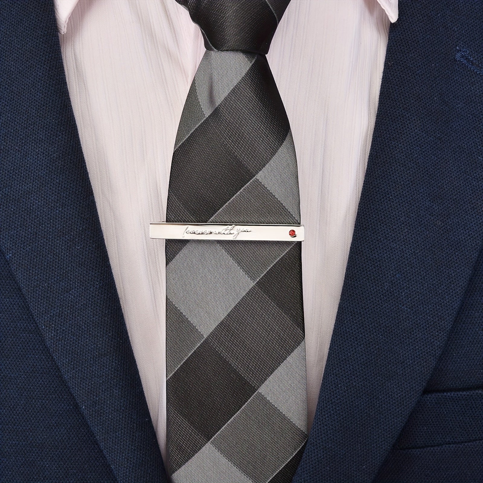 Men's Formal Necktie Clip Heavy Duty Metallic Tie bar for Wedding Business