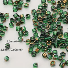 Vintage Gradient Glass Beads 1100pcs Smooth & Matte DIY Jewelry Wear-Resistant