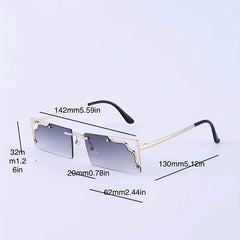 Men's Square Wavy Frame Polarized Sunglasses UV Protection