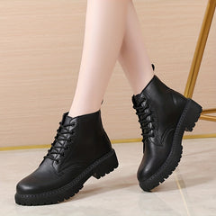Women's Platform Lace Up Bootie Shoes