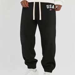 Alphabet Graphic Casual Pants Loose Fit Jogger For Couples