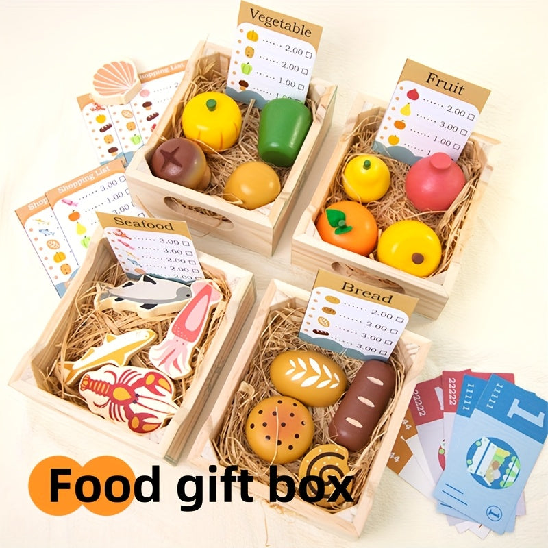 Realistic Food Set for Kids Playhouse