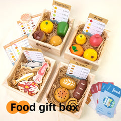 Realistic Food Set for Kids Playhouse