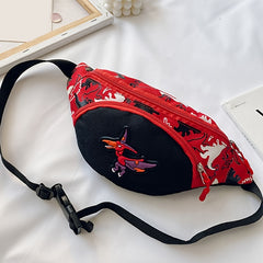 Kids Dinosaur Chest Bag Nylon Coin Purse Large Capacity Satchel Travel