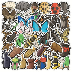 40pcs Waterproof Vinyl Insect Stickers For Water Bottle - Bug Stickers For Kids