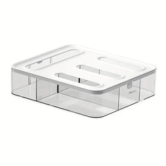 Bag Storage Organizer And Wrap Dispenser With Cutter For Kitchen Drawer