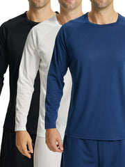 3 Pcs Men's Quick Drying Compression Long Sleeve Tee