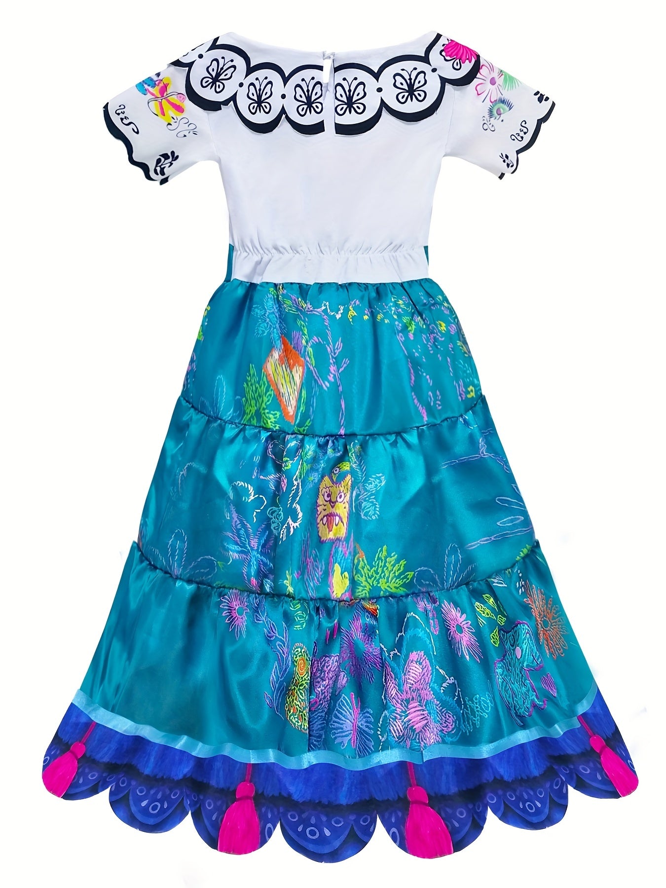 Girl's Graffiti Pattern Short Sleeve Dress Halloween Costume