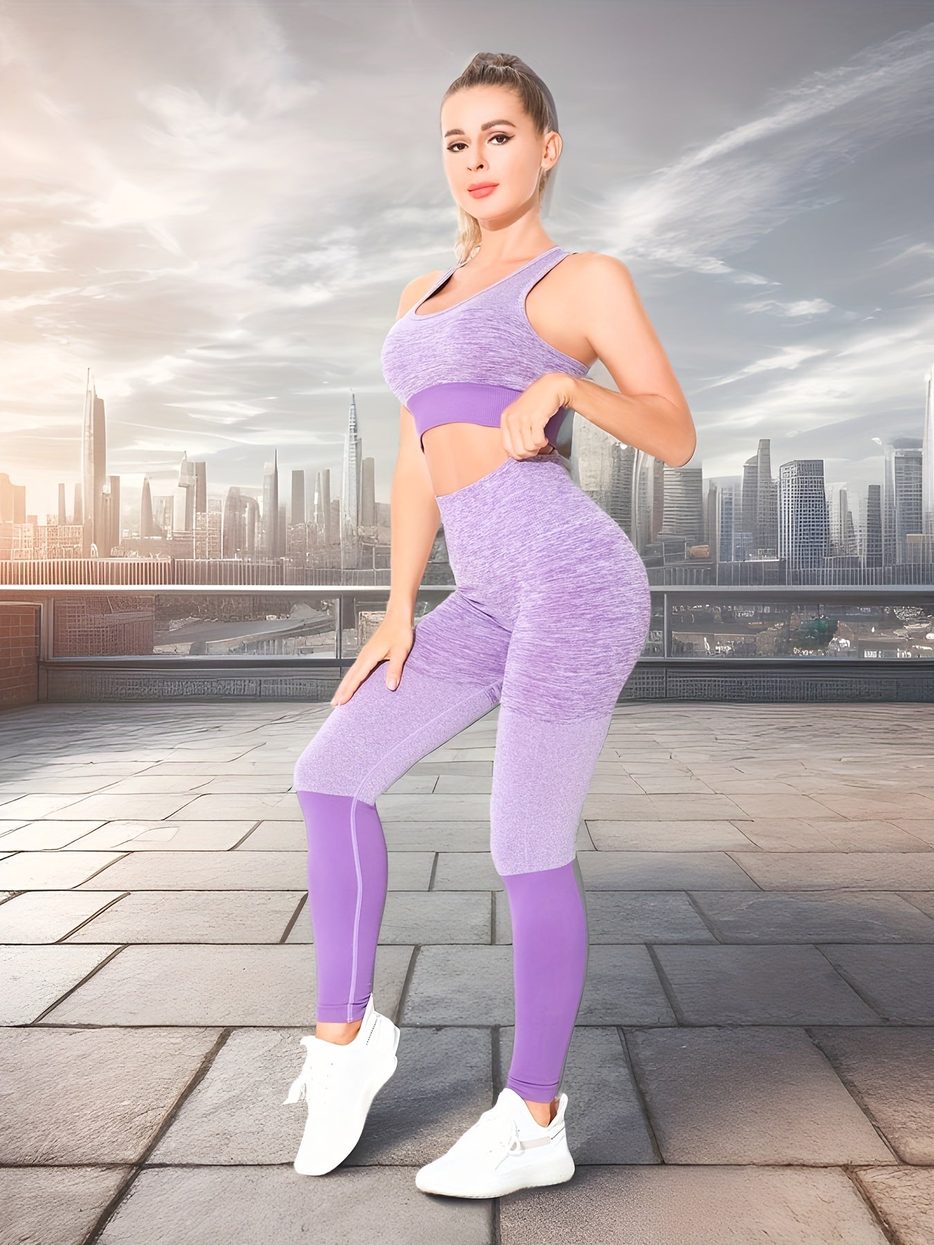 Women Gym Clothing Workout Bra Top Leggings Fitness Suit