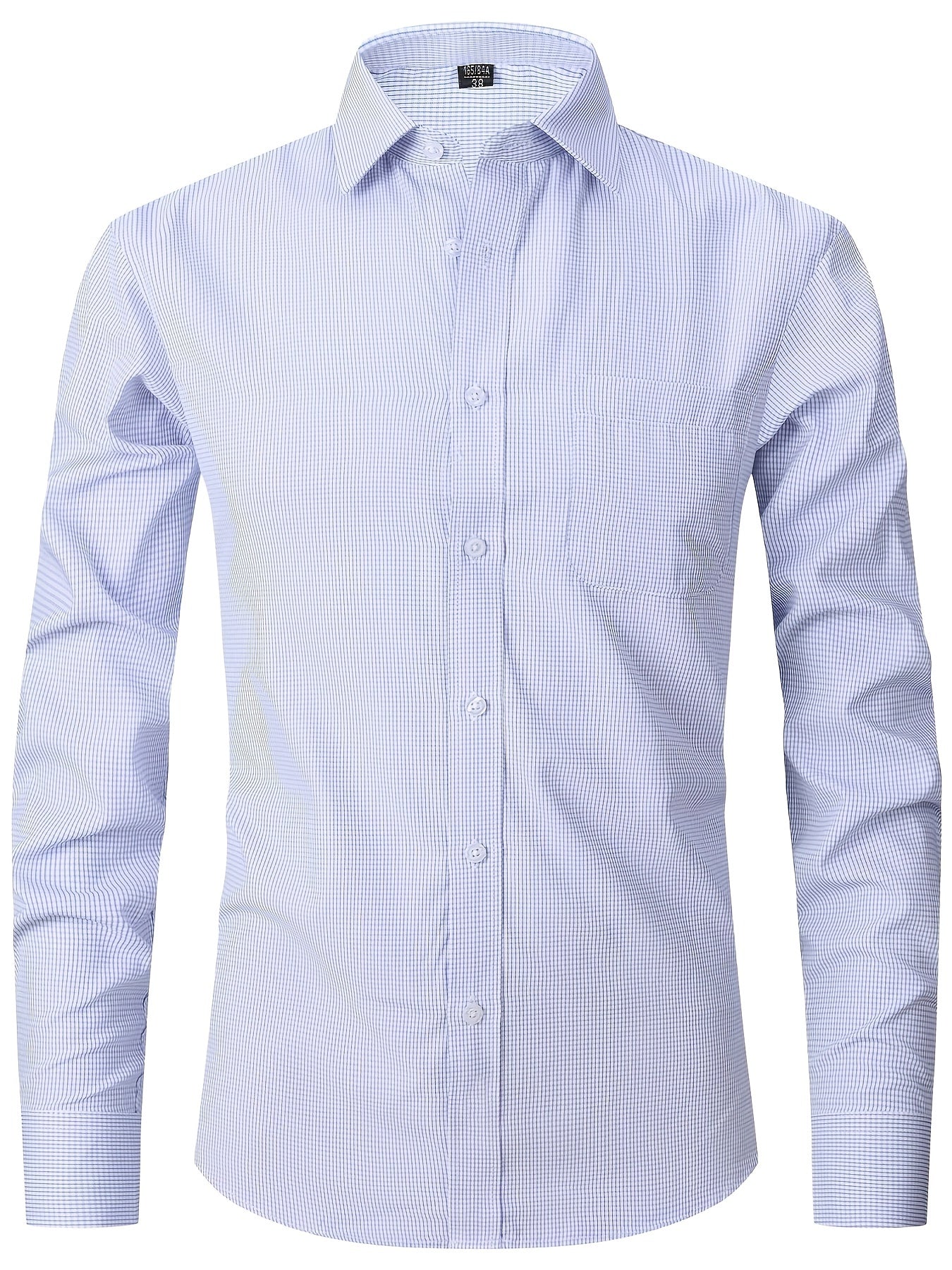 Men's Formal Cotton Button Up Shirt With Chest Pocket