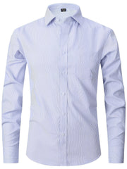 Men's Formal Cotton Button Up Shirt With Chest Pocket