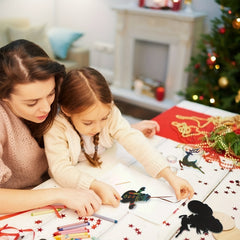 48pcs Scratch Paper DIY Christmas Ornaments Magic Scratch Off Cards Paper